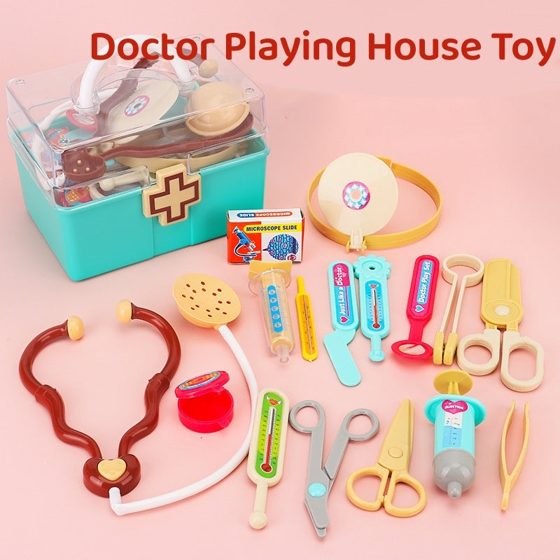 Children Play House Little Doctor Nurse Set Girl Stethoscope Injection Play First Aid Kit Baby Toys