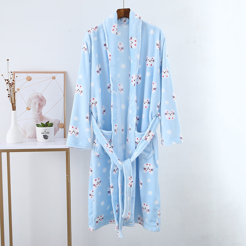 Parent-child Nightgown Thickened Flannel Sleep