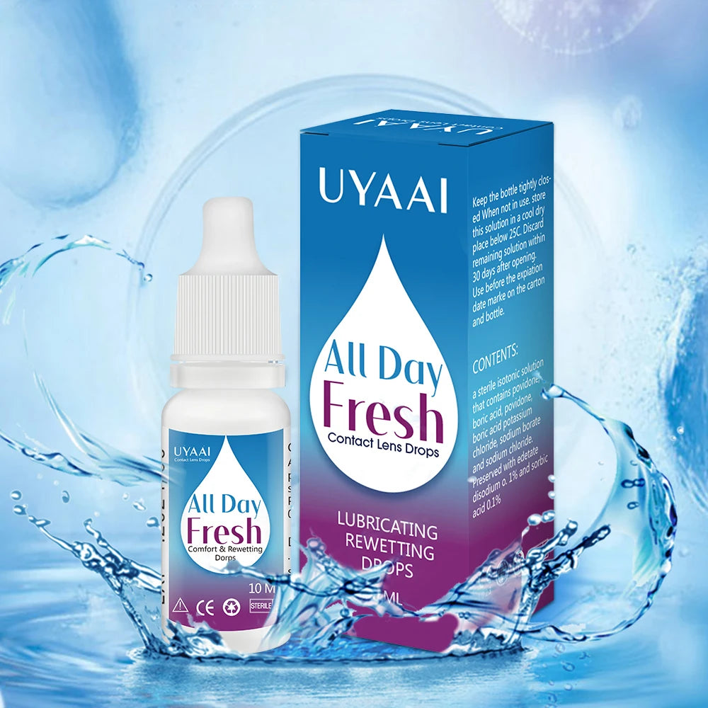 UYAAI 10ml Lens Solution Comfort Rewetting Drops Eye Drops Lens Liquid