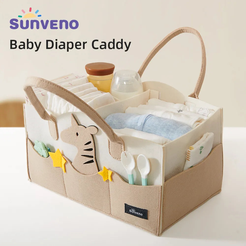 Sunveno Baby Diaper Caddy Organizer Portable Holder Bag for Changing