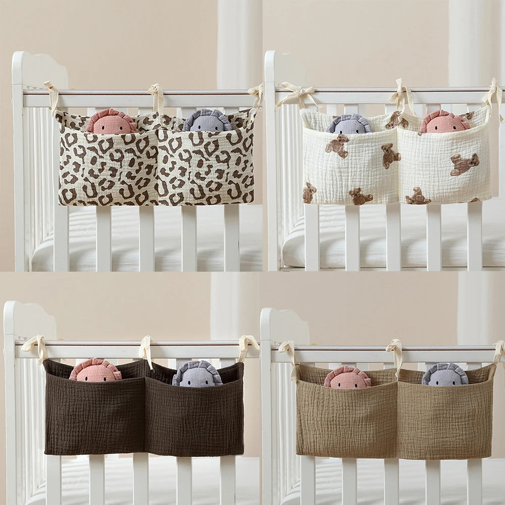 Baby Nursery Crib Organizer, Diaper Caddy Stacker, Portable Hanging