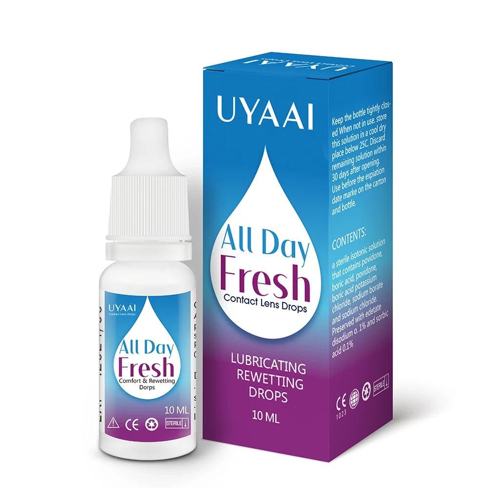 UYAAI 10ml Lens Solution Comfort Rewetting Drops Eye Drops Lens Liquid