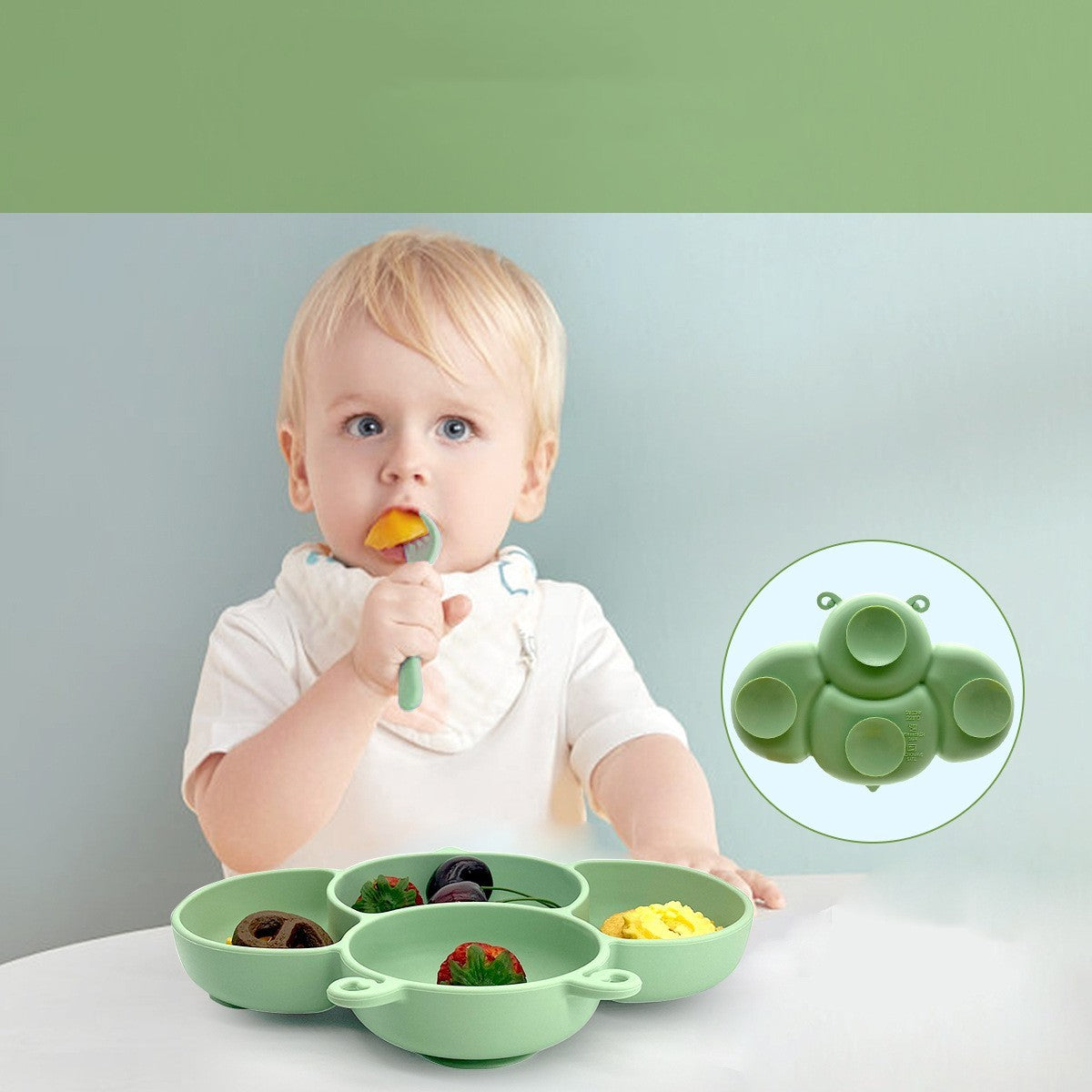 Silicone Baby Tableware Eat Learning