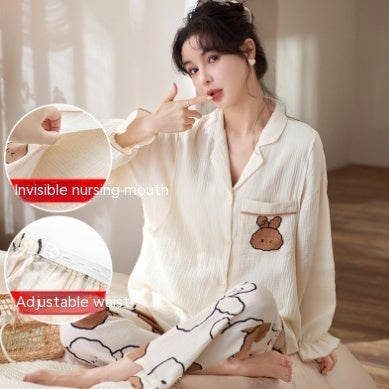 Women's Spring And Autumn Pure Cotton For Postpartum Clothing And Pajamas