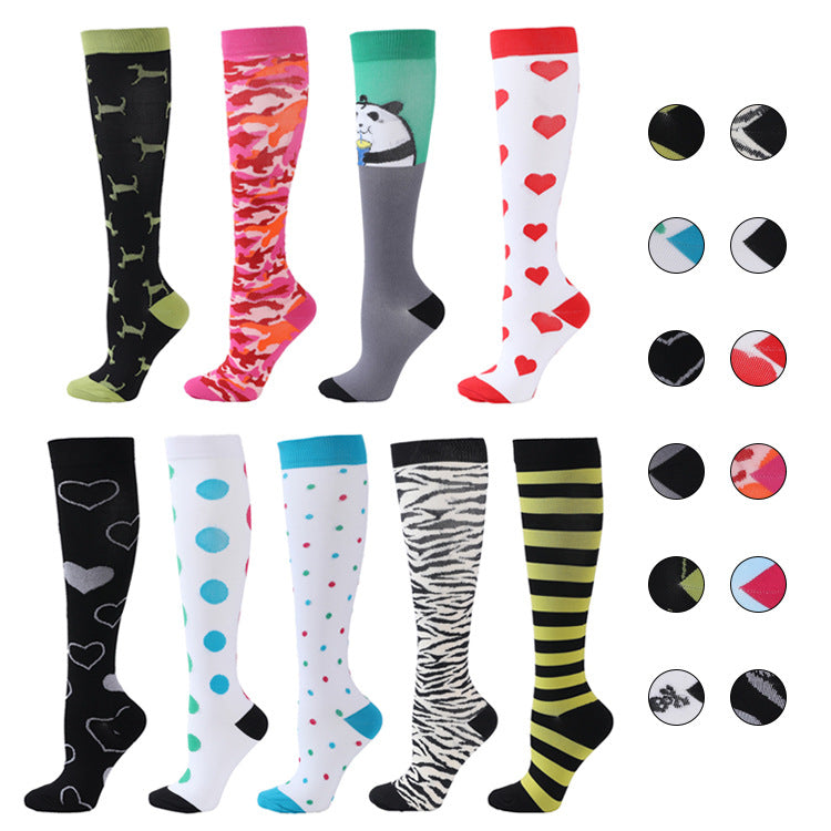 Sports Compression Socks Pattern Stretch Stockings